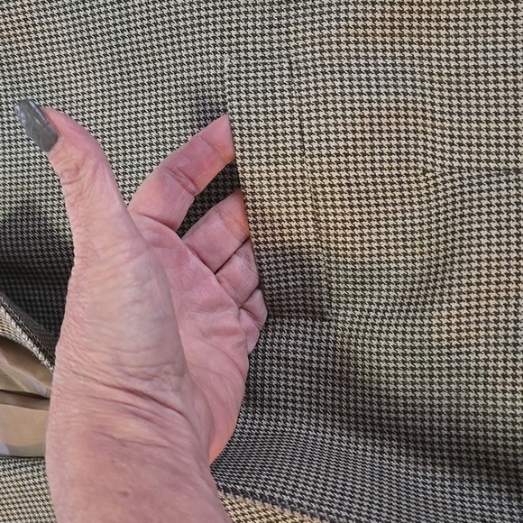 Mens 42 R Ralph Lauren Silk Wool Blend Houndstooth Suit Jacket Macys Mens Wear - Picture 3 of 13